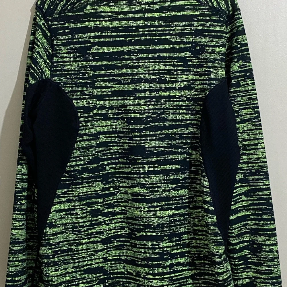 Nike Men Pro Combat Fitted Neon Green and‎ Black Dri-FIT Training Top Size L